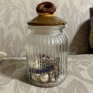 Mystery jewelry in a donut jar